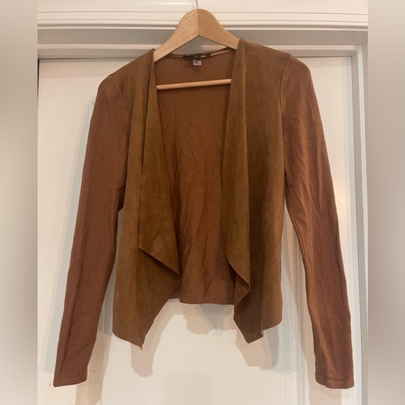 INC International Concepts Jackets & Blazers - ⭐️INC International Concepts Tan Suede Open Front Blazer